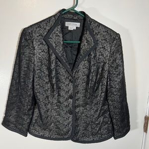 VGUC Kay Unger black Lace evening jacket size 6